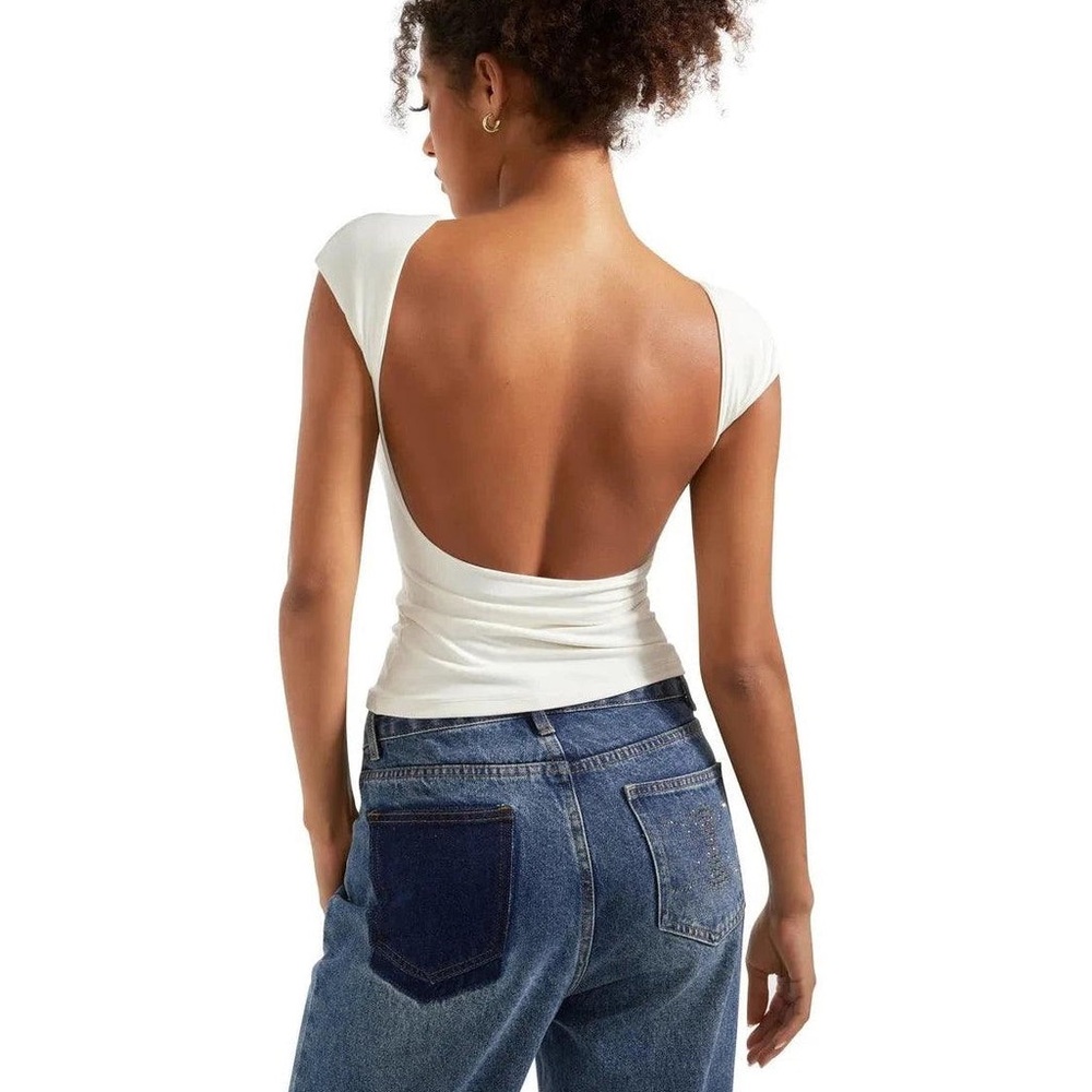 Chic White Women's Crop Top